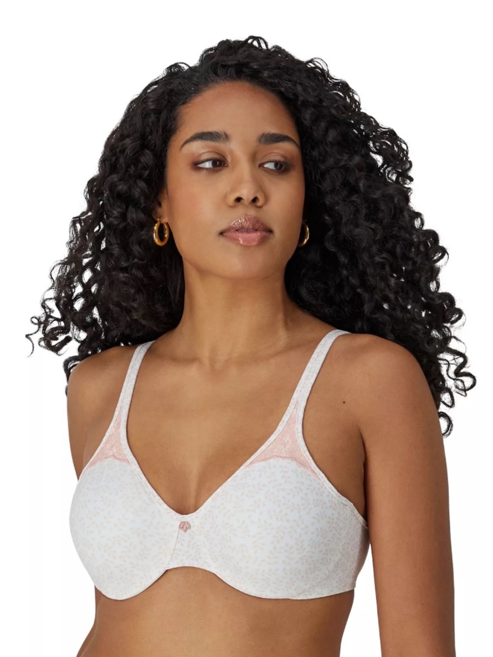 Bali womens Passion For Comfort Minimizer Underwire Bra, Pink Leaf Print, 36DDD